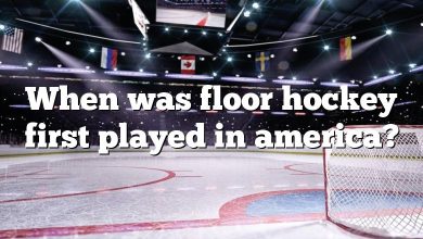 When was floor hockey first played in america?