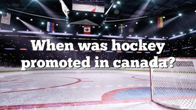 When was hockey promoted in canada?