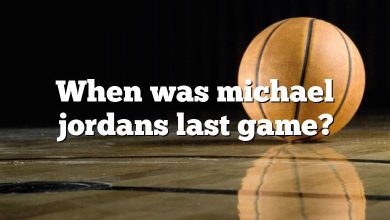 When was michael jordans last game?