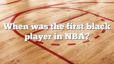 When was the first black player in NBA?