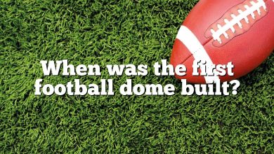 When was the first football dome built?