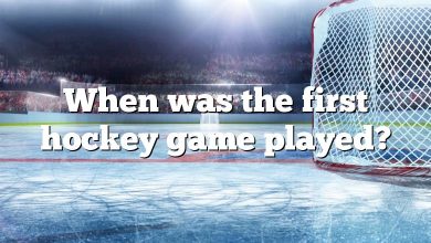 When was the first hockey game played?