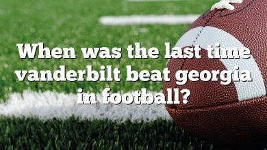 When was the last time vanderbilt beat georgia in football?