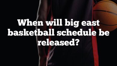 When will big east basketball schedule be released?