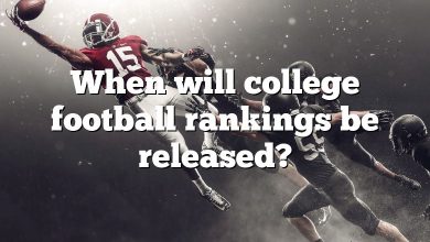 When will college football rankings be released?