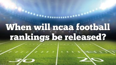 When will ncaa football rankings be released?