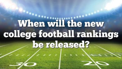 When will the new college football rankings be released?