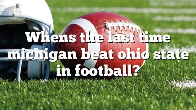 Whens the last time michigan beat ohio state in football?