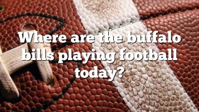 Where are the buffalo bills playing football today?