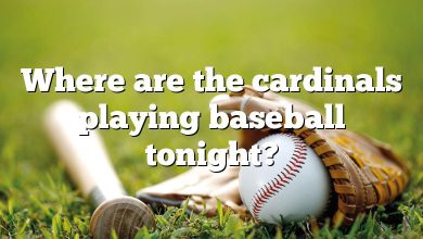 Where are the cardinals playing baseball tonight?
