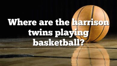 Where are the harrison twins playing basketball?