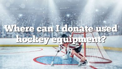 Where can I donate used hockey equipment?