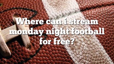 Where can i stream monday night football for free?
