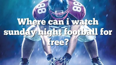 Where can i watch sunday night football for free?