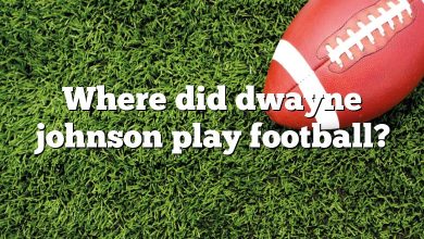 Where did dwayne johnson play football?