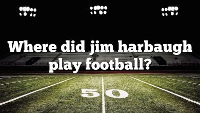 Where did jim harbaugh play football?