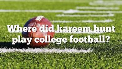 Where did kareem hunt play college football?
