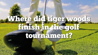 Where did tiger woods finish in the golf tournament?