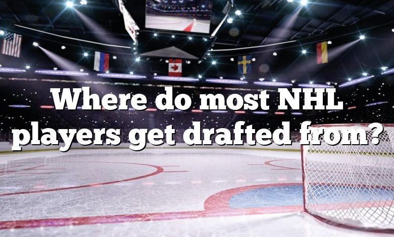 Where do most NHL players get drafted from?