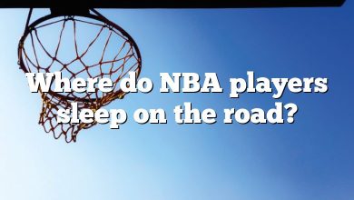 Where do NBA players sleep on the road?