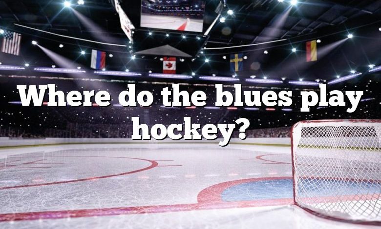 Where do the blues play hockey?
