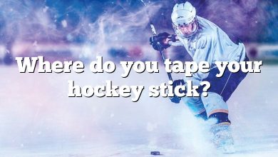 Where do you tape your hockey stick?