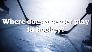 Where does a center play in hockey?