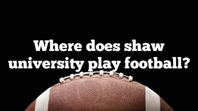 Where does shaw university play football?