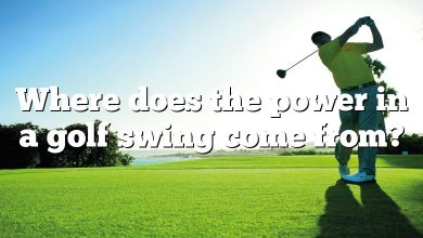 Where does the power in a golf swing come from?