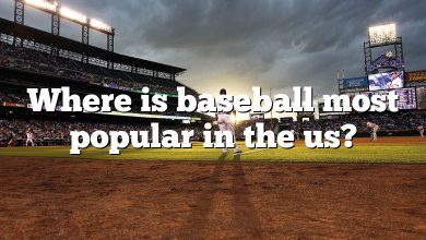 Where is baseball most popular in the us?