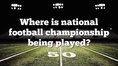 Where is national football championship being played?