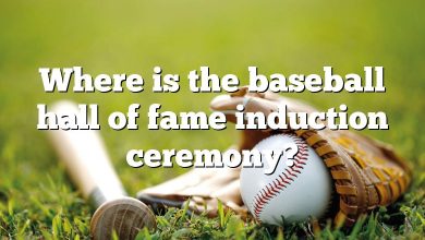 Where is the baseball hall of fame induction ceremony?
