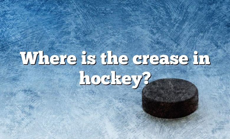 Where is the crease in hockey?