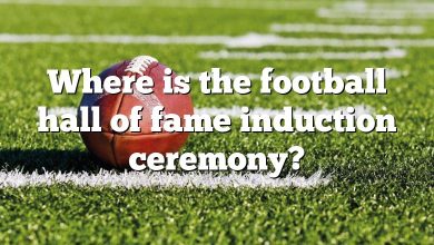 Where is the football hall of fame induction ceremony?