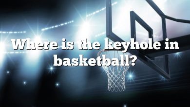 Where is the keyhole in basketball?