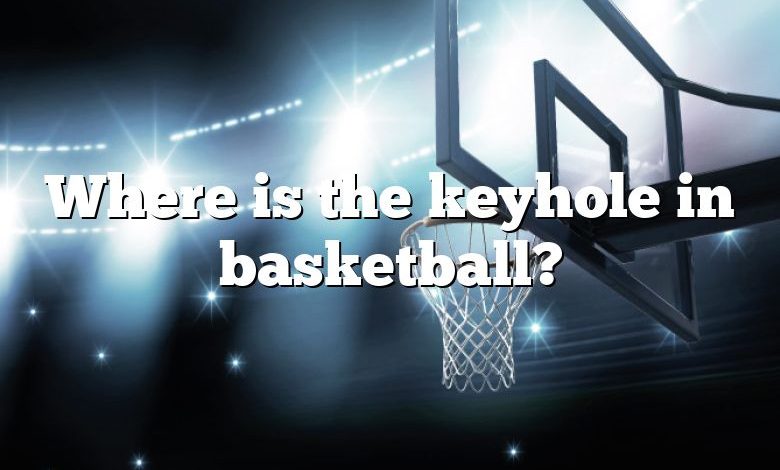 Where is the keyhole in basketball?