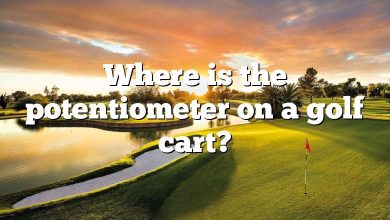 Where is the potentiometer on a golf cart?