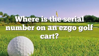Where is the serial number on an ezgo golf cart?