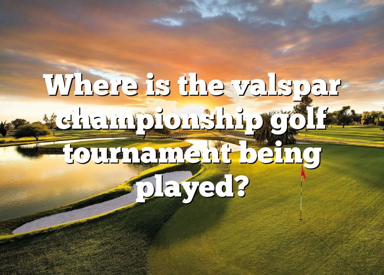 Where Is The Valspar Championship Golf Tournament Being Played? DNA