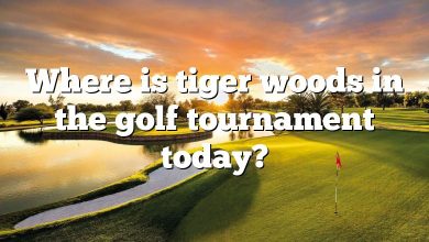 Where is tiger woods in the golf tournament today?