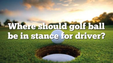 Where should golf ball be in stance for driver?