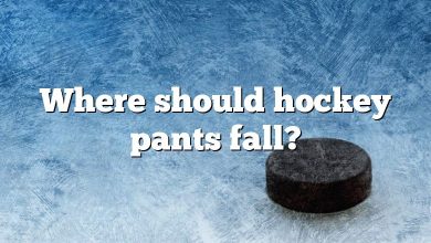 Where should hockey pants fall?