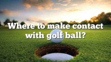 Where to make contact with golf ball?
