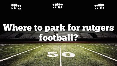 Where to park for rutgers football?