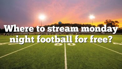 Where to stream monday night football for free?
