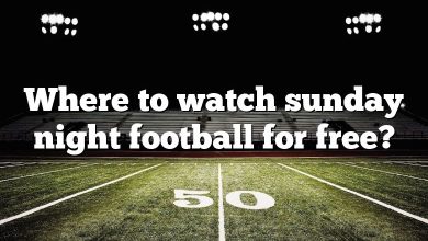 Where to watch sunday night football for free?