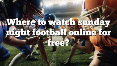 Where to watch sunday night football online for free?
