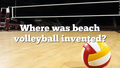 Where was beach volleyball invented?