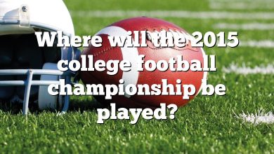 Where will the 2015 college football championship be played?