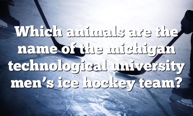 Which animals are the name of the michigan technological university men’s ice hockey team?